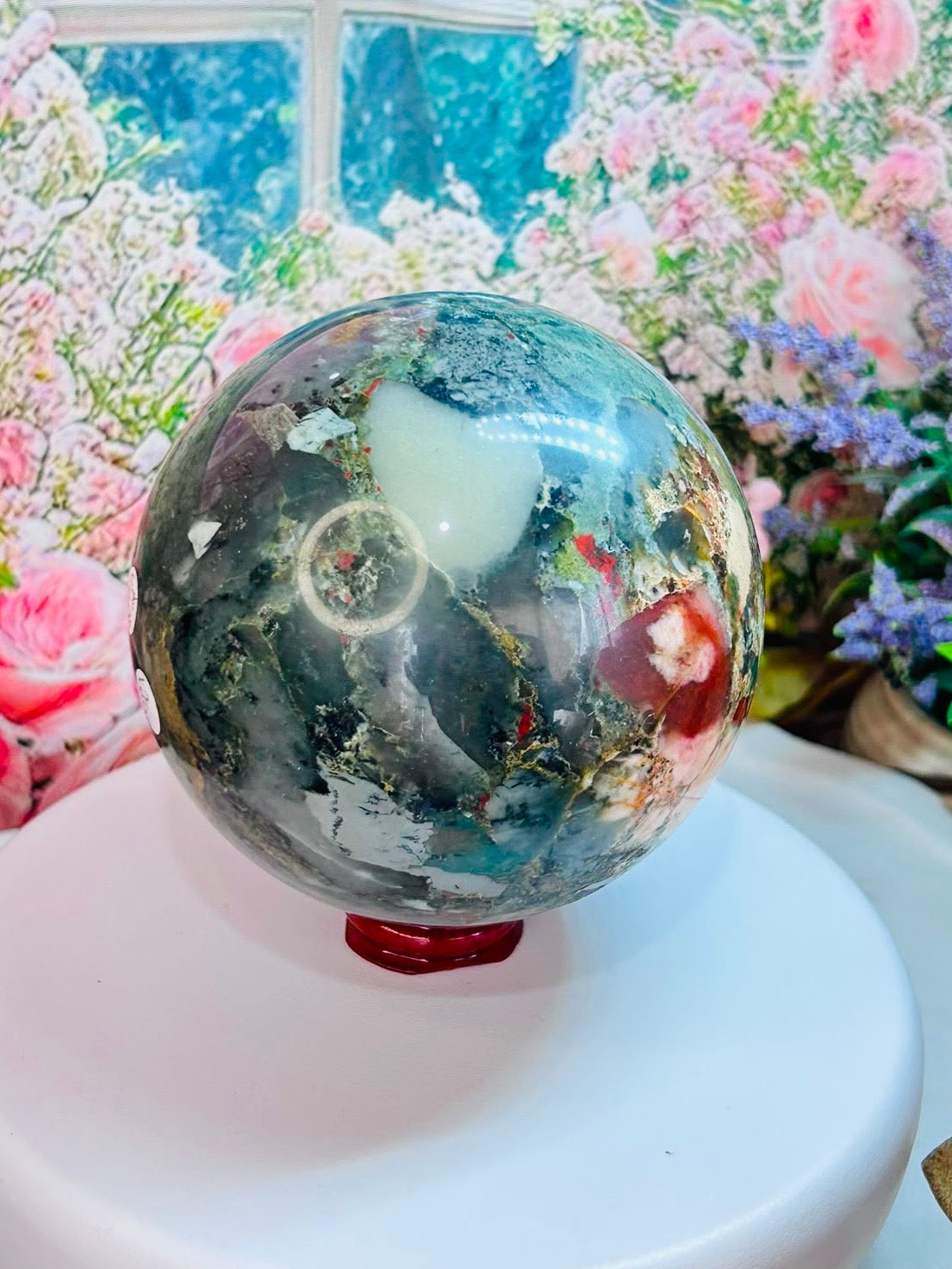 African bloodstone sphere