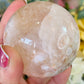 Flower agate sphere