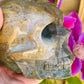Moss agate skull