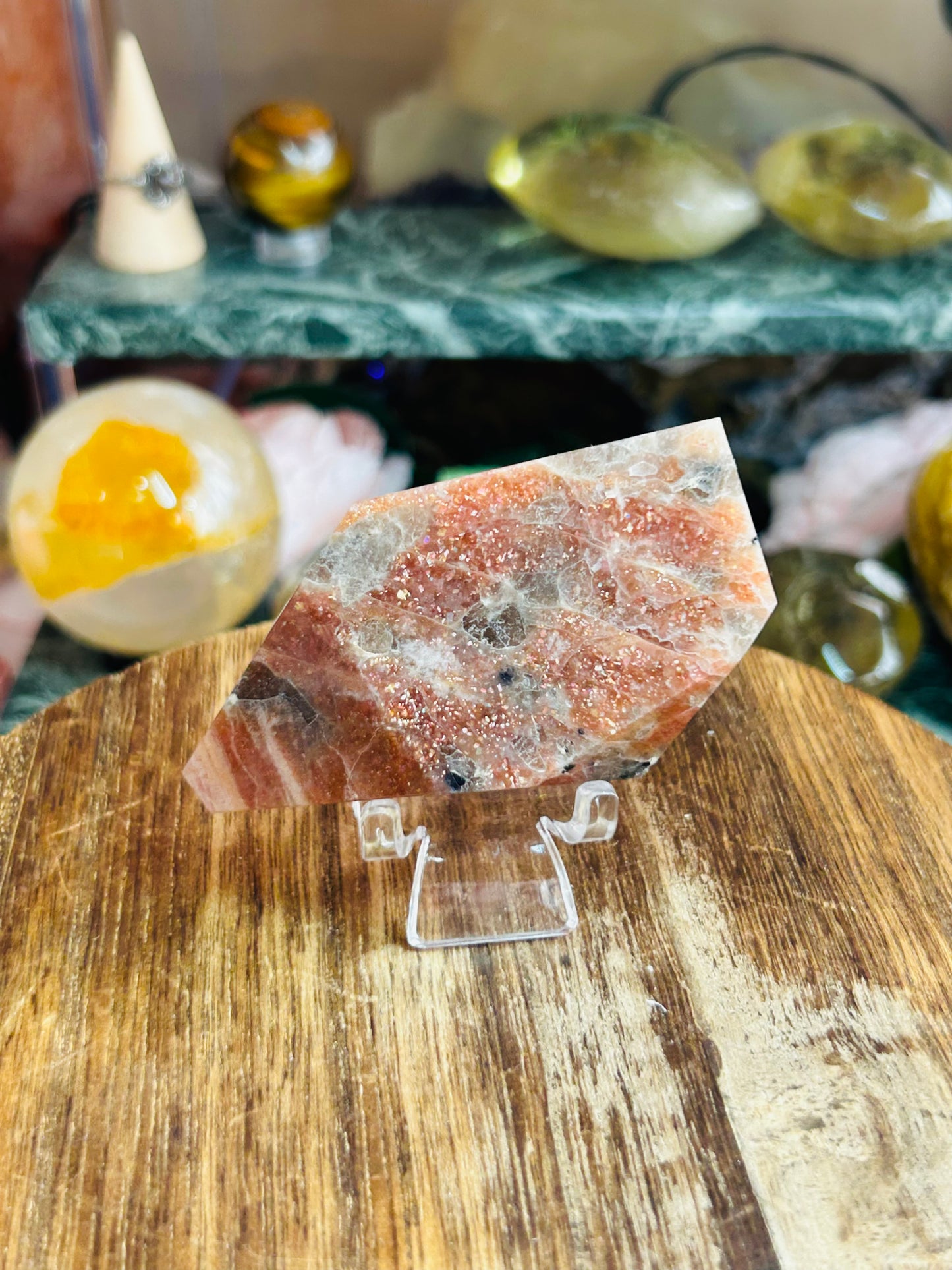 Sunstone with smoky quartz Freeform