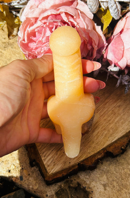 Orange calcite penisaurus Rex!