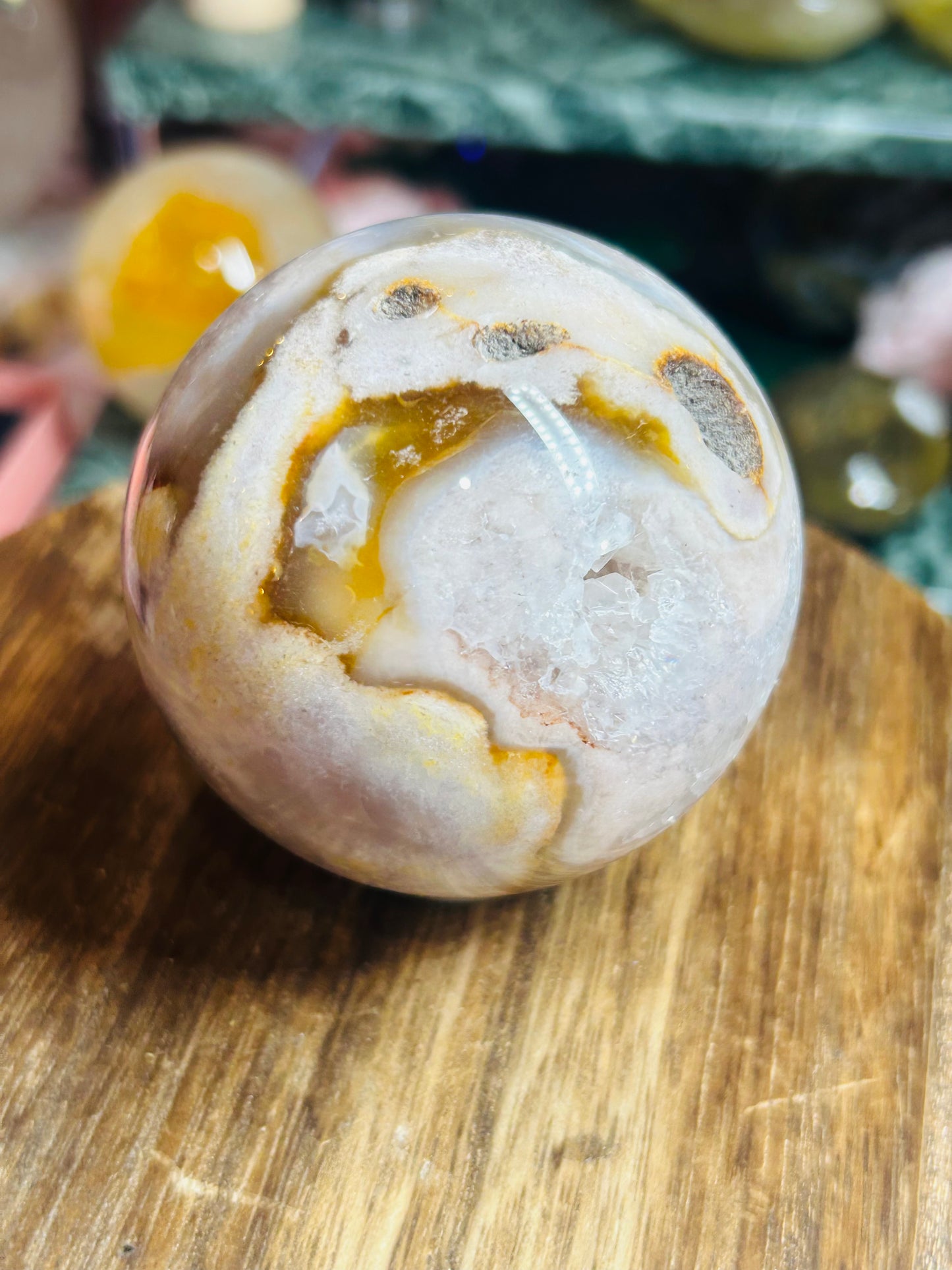 Pink amethyst sphere