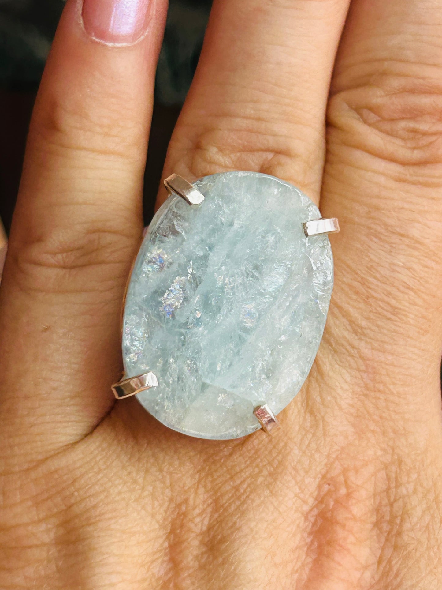 Aquamarine ring - not s925