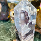 Blue flower agate tower