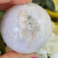 Pink amethyst sphere