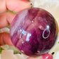 Purple fluorite sphere