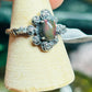 Black Opal s925 adjustable ring
