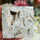 Druzy moss agate cube freestanding