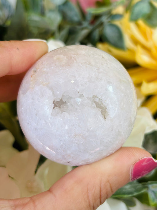 Pink amethyst sphere