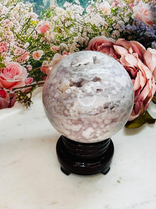 Pink amethyst sphere