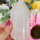 Clear quartz tower