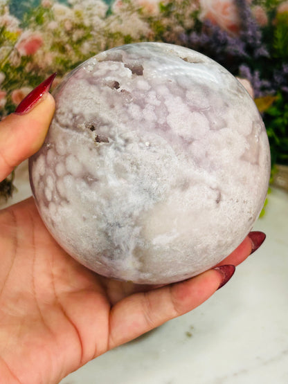 Pink amethyst sphere