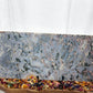 Pink moss agate slab with stand