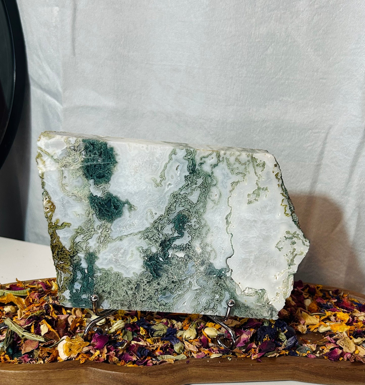 Moss agate slab - no stand