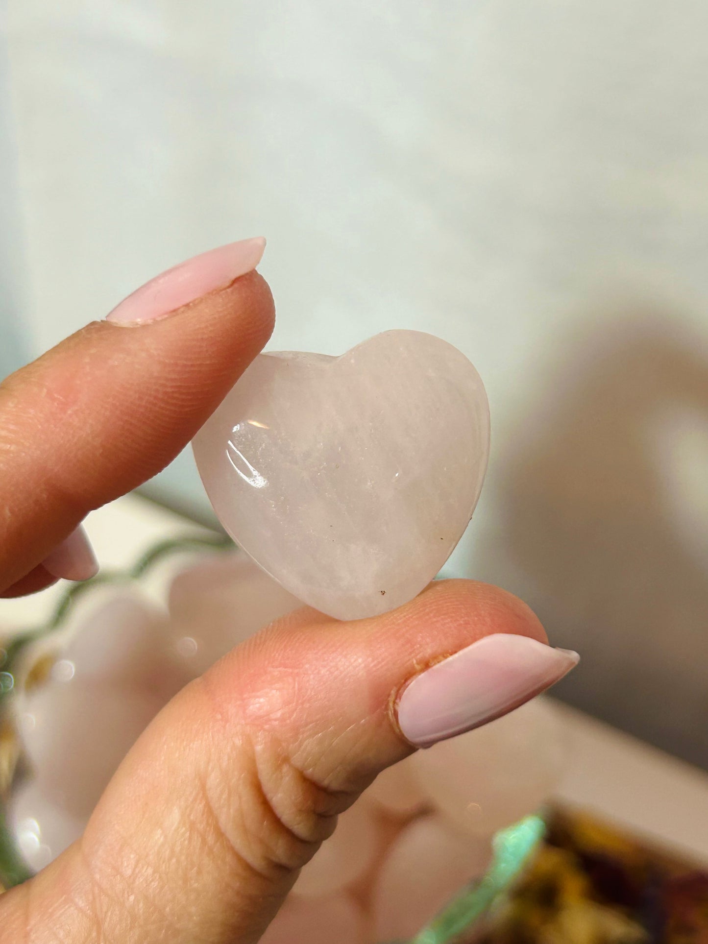 Mini rose quartz hearts