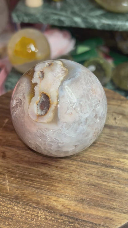 Pink amethyst sphere