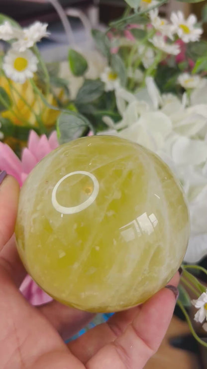 Asterism citrine sphere - heat treated