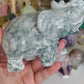 Moss agate elephant