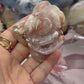 Flower agate with amethyst flower