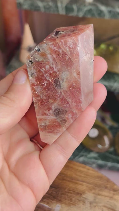 Sunstone with smoky quartz Freeform