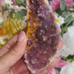 Purple fluroite raw on matrix
