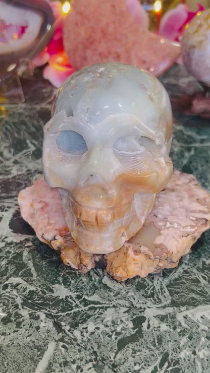 Caribbean calcite skull