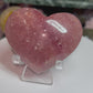 Strawberry quartz puffy heart