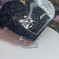 Black agate druzy heart