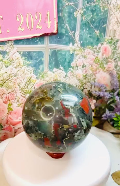 African bloodstone sphere