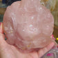 Rose quartz with flash Buddha