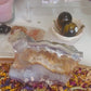 Fluorite with pyrite slab