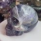 Purple fluorite skull