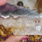 Rutile fluorite with pyrite slab