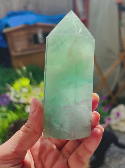 Green fluroite tower