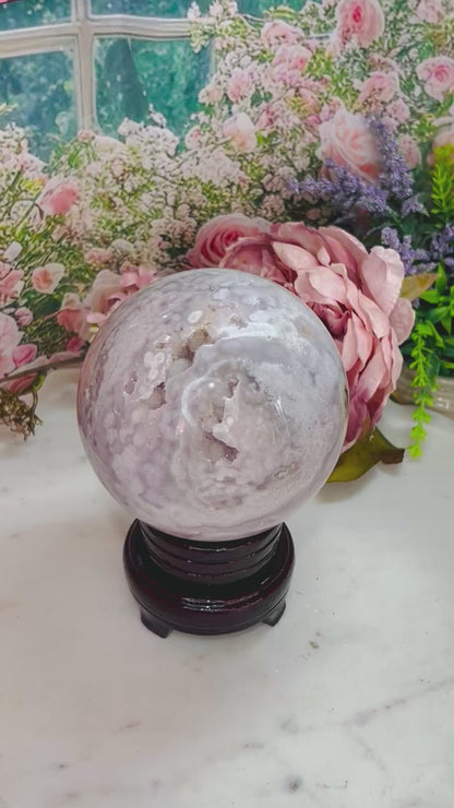 Pink amethyst sphere